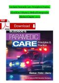 Test Bank Paramedic Care&colon; Principles&Practice&comma;&NewLine;6theditionVolume3&colon;MedicalEmergencies&NewLine;&lpar;Bledsoe&rpar;Chapter 1to 13