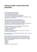 COB 202 EXAM 1 QUESTIONS AND ANSWERS