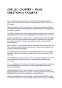 COB 202 - CHAPTER 11 EXAM QUESTIONS & ANSWERS