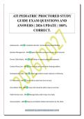 ATI PEDIATRIC PROCTORED STUDY&NewLine;GUIDE EXAM QUESTIONS AND&NewLine;ANSWERS &vert; 2026 UPDATE &vert; 100&percnt;&NewLine;CORRECT&period;