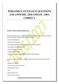 PEDIATRICS ATI EXAM &num;1 QUESTIONS&NewLine;AND ANSWERS &vert; 2026 UPDATE &vert; 100&percnt;&NewLine;CORRECT&period;