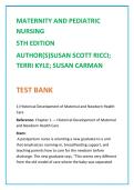 Maternity and Pediatric Nursing 5th Edition Test Bank &vert; Maternal Newborn Nursing Practice Questions&comma; Pediatric Nursing NCLEX Review & OB Nursing Exam Prep&NewLine;