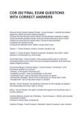 COB 202 FINAL EXAM QUESTIONS WITH CORRECT ANSWERS