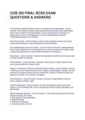 COB 202 FINAL ROSS EXAM QUESTIONS & ANSWERS