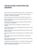 COB 202 EXAM 3 QUESTIONS AND ANSWERS