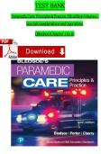 TEST BANK&NewLine;ParamedicCare&colon;Principles&Practice&comma;6theditionVolume5&colon;&NewLine;Special  Considerations   and Operations&NewLine;&lpar;Bledsoe&rpar;Chapter 1to 16