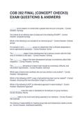 COB 202 FINAL &lpar;CONCEPT CHECKS&rpar; EXAM QUESTIONS & ANSWERS