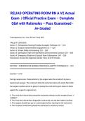 RELIAS OPERATING ROOM RN A V2 Actual Exam 2026&sol;2027 &vert; Official Practice Exam &ndash; Complete Q&A with Rationales &ndash; Pass Guaranteed - A&plus; Graded
