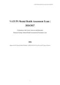 VATI PN Mental Health Assessment Exam 2026&sol;2027 &ndash; 75 Questions with Correct Answers and Psychiatric Nursing Rationales