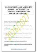 RN ATI CONCEPT-BASED ASSESSMENT&NewLine;LEVEL 4&comma; PROCTORED EXAM&NewLine;QUESTIONS AND ANSWERS &vert; 2026&NewLine;UPDATE &vert; 100&percnt; CORRECT&period;