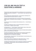 COB 202 JMU WALSH TEST &num;1 QUESTIONS & ANSWERS