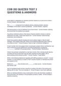 COB 202 QUIZZES TEST 2 QUESTIONS & ANSWERS