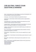 COB 202 FINAL YANKEY EXAM QUESTIONS & ANSWERS