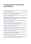 COB 202 JMU TEST 2 QUESTIONS AND ANSWERS