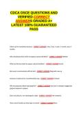 CDCA OSCE QUESTIONS AND VERIFIED CORRECT ANSWERS GRADED A&plus; -LATEST 2026-2027- 100- GUARANTEED PASS&period;docx&NewLine;&NewLine;