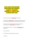 CDCA OSCE EXAM REVIEW QUESTIONS AND VERIFIED CORRECT ANSWERS GRADED A&plus; -LATEST 2026-2027- 100- GUARANTEED PASS&period;docx&NewLine;&NewLine;