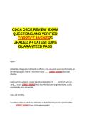 CDCA OSCE exam REVIEW QUESTIONS AND VERIFIED CORRECT ANSWERS GRADED A&plus; -LATEST 2026-2027- 100- GUARANTEED PASS&period;docx&NewLine;&NewLine;