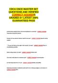 CDCA OSCE MASTER SET QUESTIONS AND VERIFIED CORRECT ANSWERS GRADED A&plus; -LATEST 2026-2027- 100- GUARANTEED PASS&period;docx&NewLine;&NewLine;