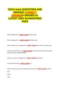 CDCA exam QUESTIONS AND VERIFIED CORRECT ANSWERS GRADED A&plus; -LATEST 2026-2027- 100- GUARANTEED PASS&period;docx&NewLine;&NewLine;