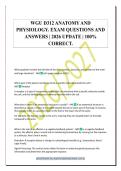 WGU D312 ANATOMY AND&NewLine;PHYSIOLOGY&period; EXAM QUESTIONS AND&NewLine;ANSWERS &vert; 2026 UPDATE &vert; 100&percnt;&NewLine;CORRECT&period;