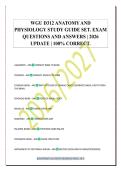 WGU D312 ANATOMY AND&NewLine;PHYSIOLOGY STUDY GUIDE SET&period; EXAM&NewLine;QUESTIONS AND ANSWERS &vert; 2026&NewLine;UPDATE &vert; 100&percnt; CORRECT&period;
