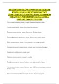 Arizona Insurance Producer License &ndash; Casualty Exam Study Guide with Practice Questions&comma; Verified Answers&comma; and Rationales &lpar;2026 Update&rpar;
