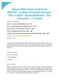 Polestar Pilates Exam Actual Exam 2026&sol;2027 &vert; Complete Exam-Style Questions &vert; 100&percnt; Verified &ndash; Detailed Rationales &ndash; Pass Guaranteed &ndash; A&plus; Graded&NewLine;&NewLine;