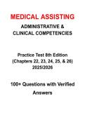 Medical Assisting Administrative and Clinical Competencies Exam Pack 100&plus; Questions with Verified Answers 2026