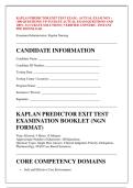 KAPLAN PREDICTOR EXIT TEST EXAM - ACTUAL EXAM NGN - &NewLine;&lpar;180 QUESTIONS&rpar; UP-TO-DATE ACTUAL EXAM QUESTIONS AND &NewLine;100&percnt; ACCURATE SOLUTIONS &vert; VERIFIED ANSWERS - INSTANT &NewLine;PDF DOWNLOAD