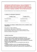 TCFP HAZMAT OPERATIONS EXAM - TEXAS COMMISSION ON &NewLine;FIRE PROTECTION &lpar;TCFP&rpar; CERTIFICATION HAZARDOUS &NewLine;MATERIALS OPERATIONS LEVEL &vert; NFPA 470 - &lpar;100 QUESTIONS&rpar; &NewLine;UP-TO-DATE ACTUAL EXAM QUESTIONS AND 100&percnt; ACCURATE &NewLine;SOLUTIONS &vert; VERIFIED ANSWERS - INSTANT PDF 