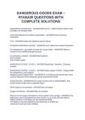 DANGEROUS GOODS EXAM &ndash; RYANAIR QUESTIONS WITH COMPLETE SOLUTIONS&NewLine;&NewLine;