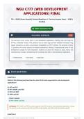 WGU C777 &lpar;Web Development Applications&rpar; Final 70&plus; &lpar;2026&sol;2027 Exam Bundle&rpar; Solved Questions Correct Answer Keys 100&percnt; Verified