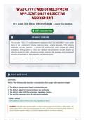 WGU C777 &lpar;Web Development Applications&rpar; OBJECTIVE ASSESSMENT 100&plus; &lpar;Latest 2026&sol;2027 Edition&rpar; 100&percnt; Verified Q&A &plus; Answer Key Solutions