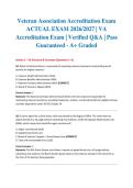 Veteran Association Accreditation Exam ACTUAL EXAM 2026&sol;2027 &vert; VA Accreditation Exam &vert; Verified Q&A &vert; Pass Guaranteed - A&plus; Graded