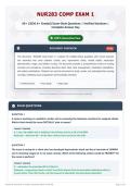 NUR283 Comp Exam 1 50&plus; &lpar;2026 A&plus; Graded&rpar; Exam-Style Questions   Verified Solutions   Complete Answer Key