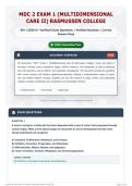 MDC 2 Exam 1 &lpar;Multidimensional Care II&rpar; Rasmussen College 60&plus; &lpar;2026 A&plus; Verified&rpar; Exam Questions   Verified Solutions   Correct Answer Keys