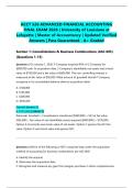 ACCT 526 ADVANCED FINANCIAL ACCOUNTING FINAL EXAM 2026 &vert; University of Louisiana at Lafayette &vert; Master of Accountancy &vert; Updated Verified Answers &vert; Pass Guaranteed - A&plus; Graded&NewLine;&NewLine;