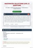 Wastewater Collections Level II Questions 85&plus; &lpar;2026 A&plus; Graded&rpar; Exam-Style Questions   Verified Solutions   Complete Answer Key