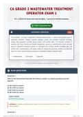 Ca Grade 2 Wastewater Treatment Operator Exam 1 75&plus; &lpar;2026 Full Exam Kit&rpar; Solved Q&A   Correct & Verified Answers