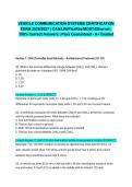 VEHICLE COMMUNICATION SYSTEMS CERTIFICATION EXAM 2026&sol;2027 &vert; CAN&sol;LIN&sol;FlexRay&sol;MOST&sol;Ethernet &vert; 100&percnt; Correct Answers &vert; Pass Guaranteed - A&plus; Graded&NewLine;&NewLine;