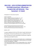 WGU D330 &ndash; DATA SYSTEMS ADMINISTRATION &lpar;OA EXAM&rpar; Actual Exam 2026&sol;2027 &vert; Official Exam &ndash; Complete Q&A with Rationales &ndash; Pass Guaranteed - A&plus; Graded