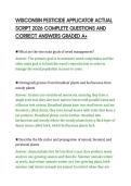 WISCONSIN PESTICIDE APPLICATOR ACTUAL&NewLine;SCRIPT 2026 COMPLETE QUESTIONS AND&NewLine;CORRECT ANSWERS GRADED A&plus;