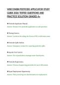 WISCONSIN PESTICIDE APPLICATOR STUDY&NewLine;GUIDE 2026 TESTED QUESTIONS AND&NewLine;PRACTICE SOLUTION GRADED A&plus;