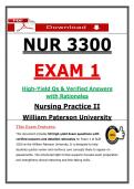 NUR 3300 Exam 1 &vert; &lpar;2026&rpar; Nursing Exam Questions &vert; Practice II &lpar;PDF&rpar;