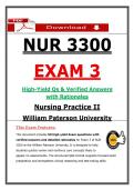 NUR 3300 Exam 3 &vert; &lpar;2026&rpar; Nursing Exam Questions &vert; Practice II &lpar;PDF&rpar;