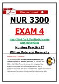NUR 3300 Exam 4 &vert; &lpar;2026&rpar; Nursing Exam Questions &vert; Practice II &lpar;PDF&rpar;