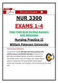 NUR 3300 Exams 1-4 &vert; &lpar;2026&rpar; Nursing Exam Questions &vert; Practice II &lpar;PDF&rpar;