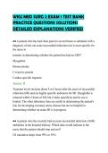 WKU MED SURG 2 EXAM 1 TEST BANK&NewLine;PRACTICE QUESTIONS SOLUTIONS&NewLine;DETAILED EXPLANATIONS VERIFIED