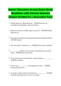 Hunter Education Actual Exam Study &NewLine;Questions with Correct Answers &NewLine;&lpar;Expert Graded A&plus;&rpar; &vert; Guarantee Pass 