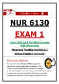 NUR 6130 Exam 1 &vert; &lpar;2026&rpar; Nursing Exam Questions &vert; Practice III &lpar;PDF&rpar;